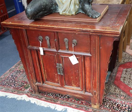 A Chinese zimu cabinet W.106cm